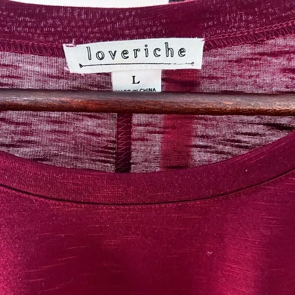 Love Riche Deep Red Blouse - Picture 4 of 4